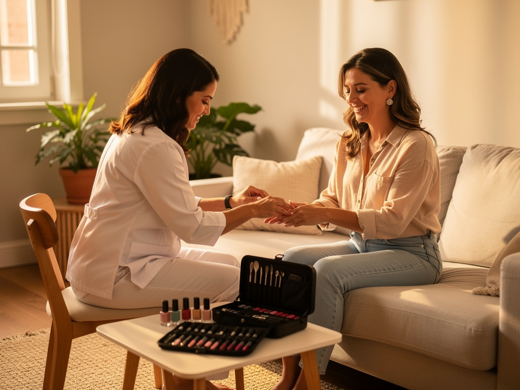 Imagem após a introdução, antes da comparação salão vs domicílio. Serve para contextualizar o tema visualmente. manicure a domicílio