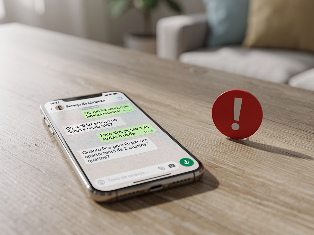 Seção sobre erros comuns de quem contrata pelo WhatsApp como contratar diarista confiável