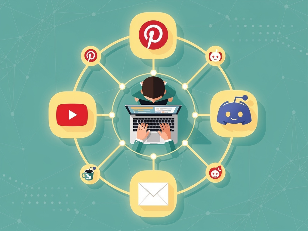 Seção sobre comunidades nichadas e SEO para redes sociais como Pinterest, YouTube e TikTok como fontes alternativas de tráfego.