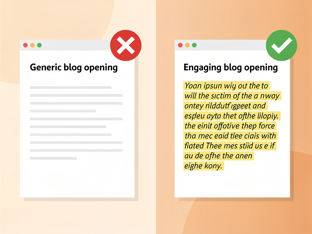 Seção de comparação entre exemplos de introduções ruins e boas, mostrando o antes e depois na prática.